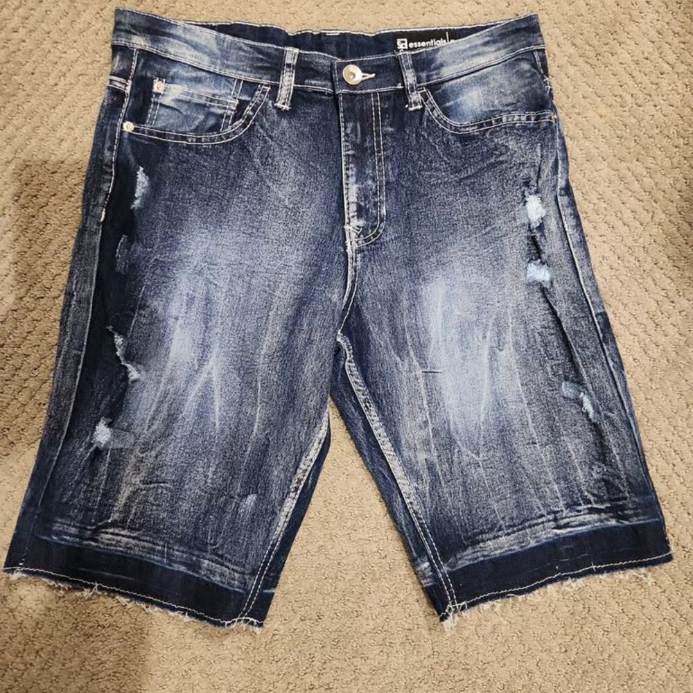 Sp Essentials Active Flex Light Sand Blue Jean Short 32" waist